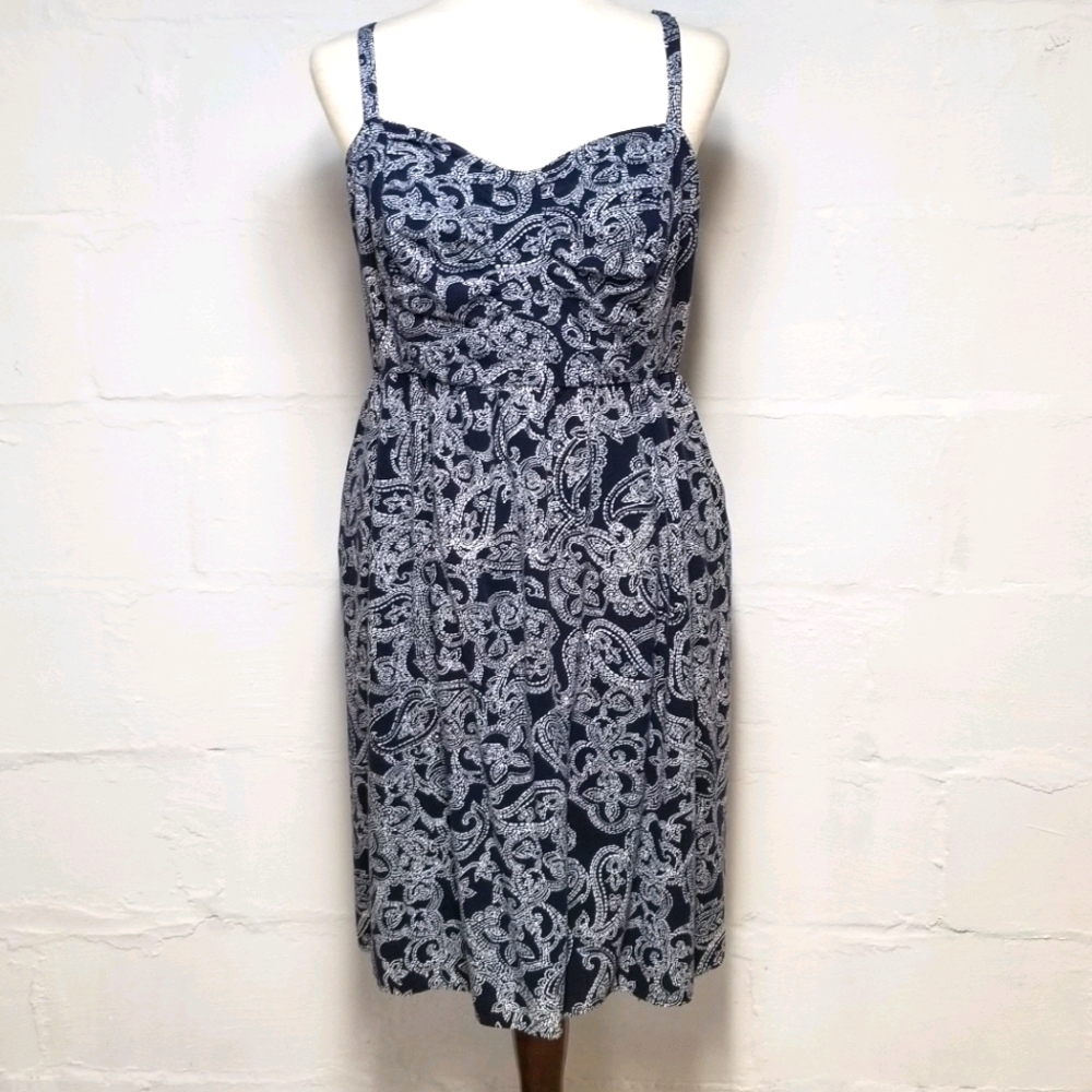Torrid navy blue paisley sundress plus size 3X
